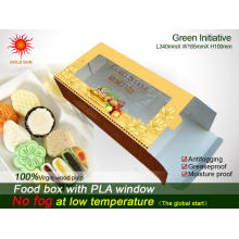 Triangle Cheap Fast Food Box Packaging with Antifogging Window